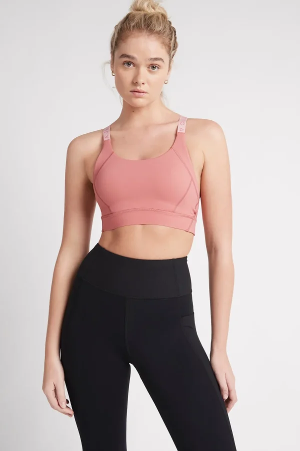 Adjustable Strap Logo Tape Sports Bra 321