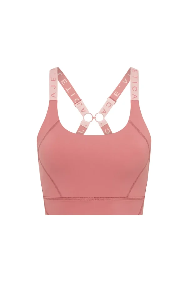 Adjustable Strap Logo Tape Sports Bra 321