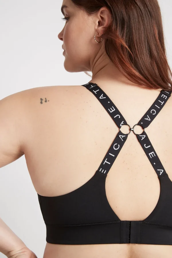 Adjustable Strap Logo Tape Sports Bra 321
