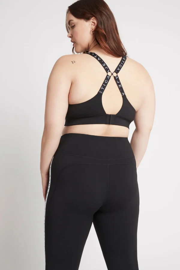Adjustable Strap Logo Tape Sports Bra 321