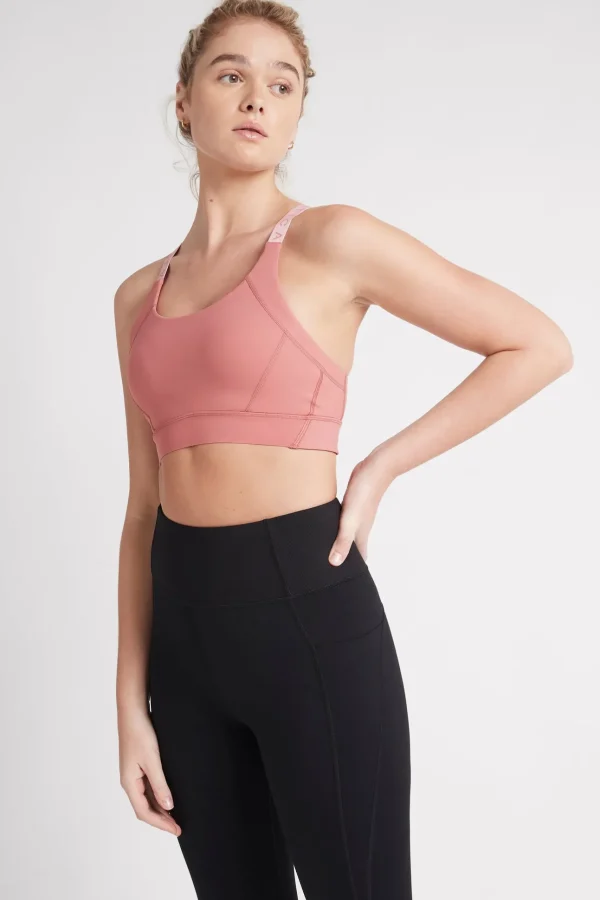 Adjustable Strap Logo Tape Sports Bra 321