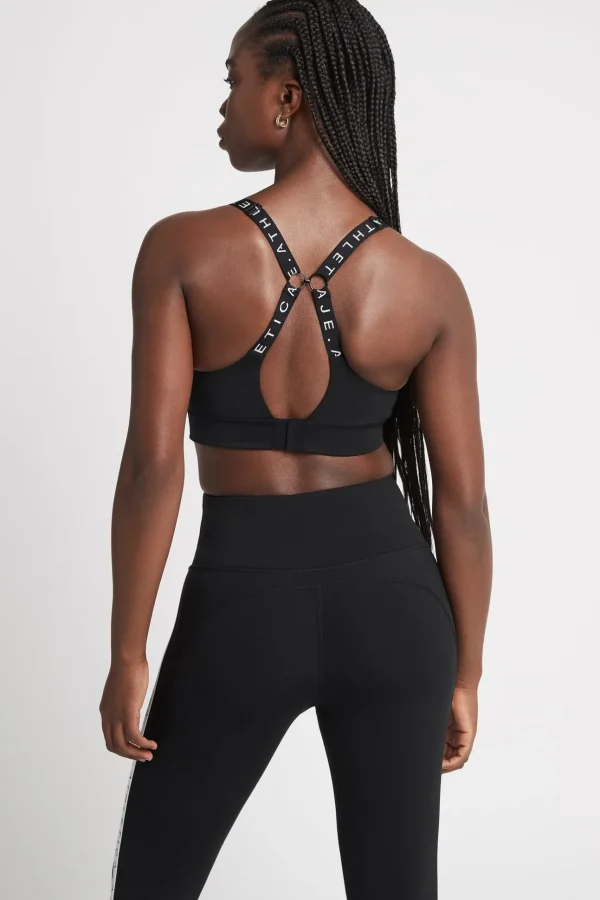 Adjustable Strap Logo Tape Sports Bra 321