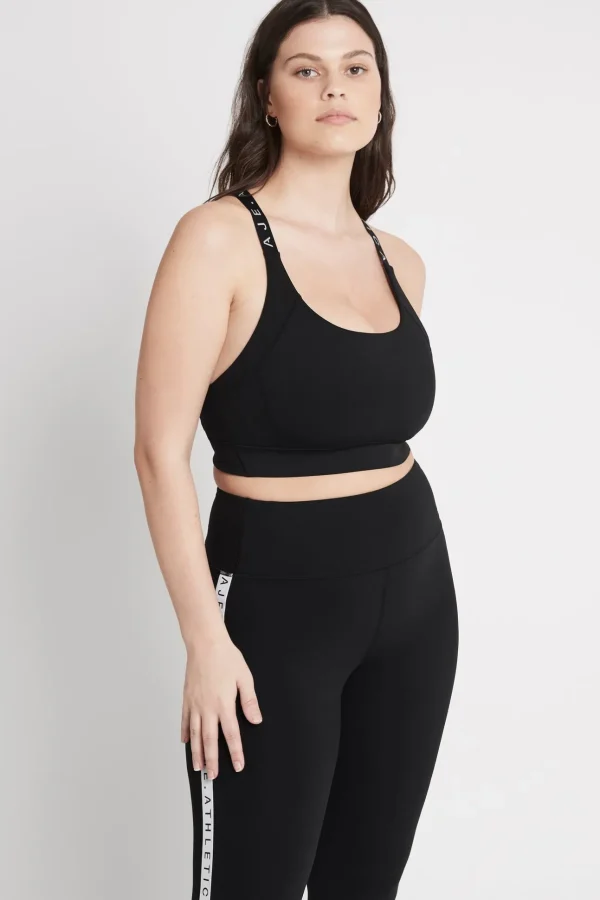 Adjustable Strap Logo Tape Sports Bra 321
