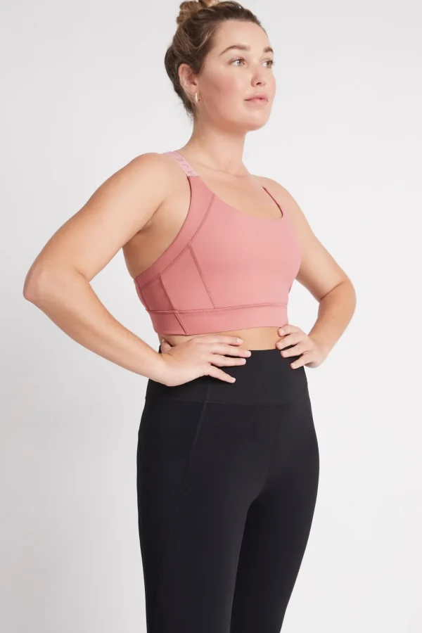 Adjustable Strap Logo Tape Sports Bra 321