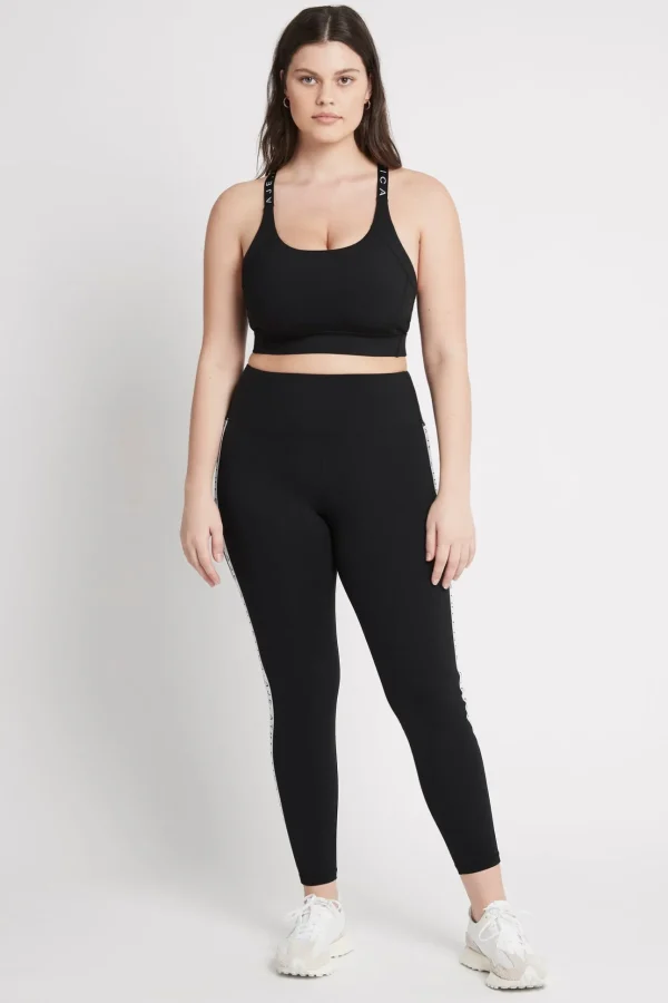 Adjustable Strap Logo Tape Sports Bra 321