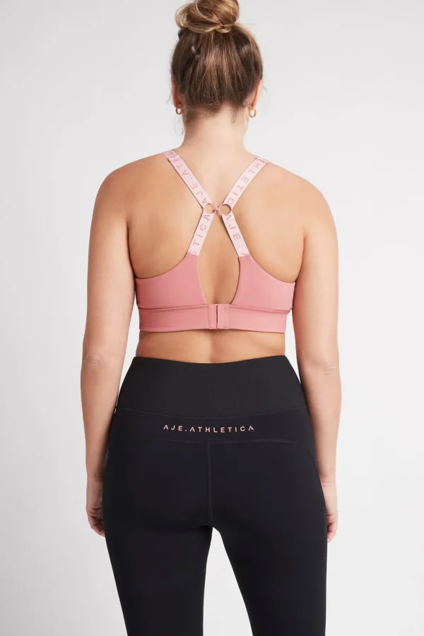 Adjustable Strap Logo Tape Sports Bra 321