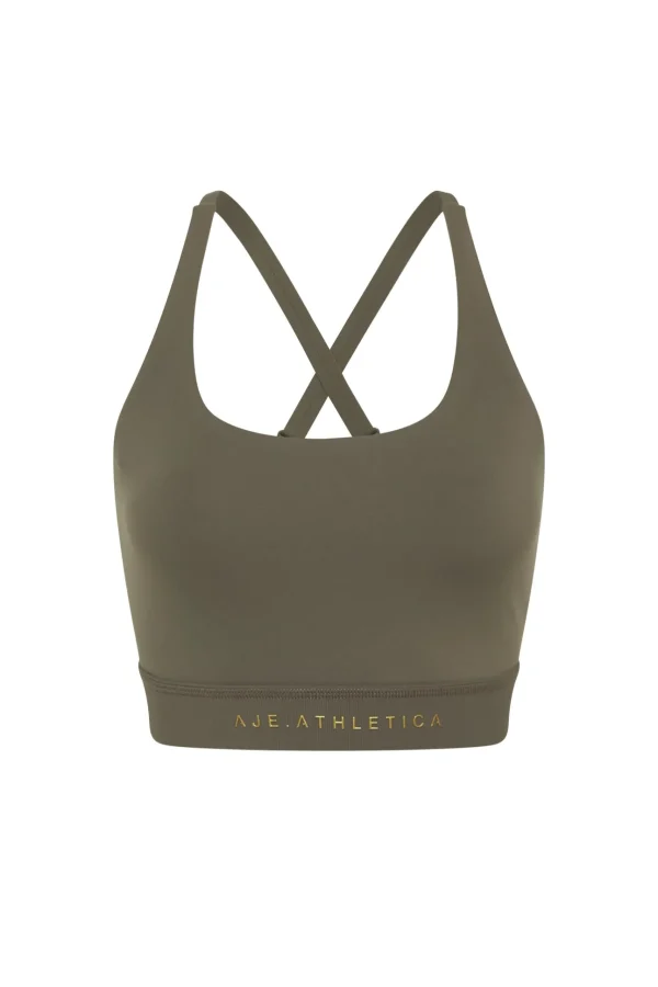 Adjustable Strap Ribbed Cross Back Sports Bra 322