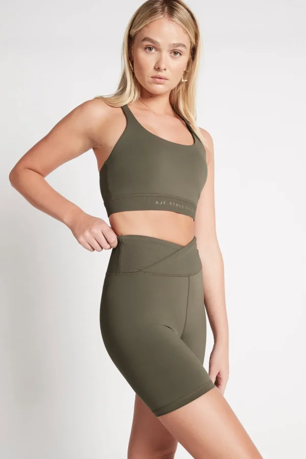 Adjustable Strap Ribbed Cross Back Sports Bra 322