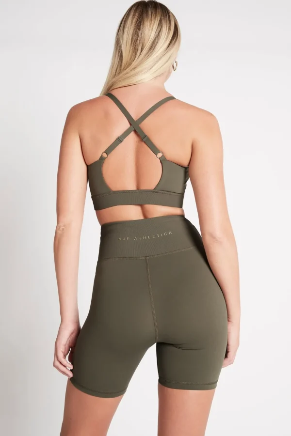 Adjustable Strap Ribbed Cross Back Sports Bra 322