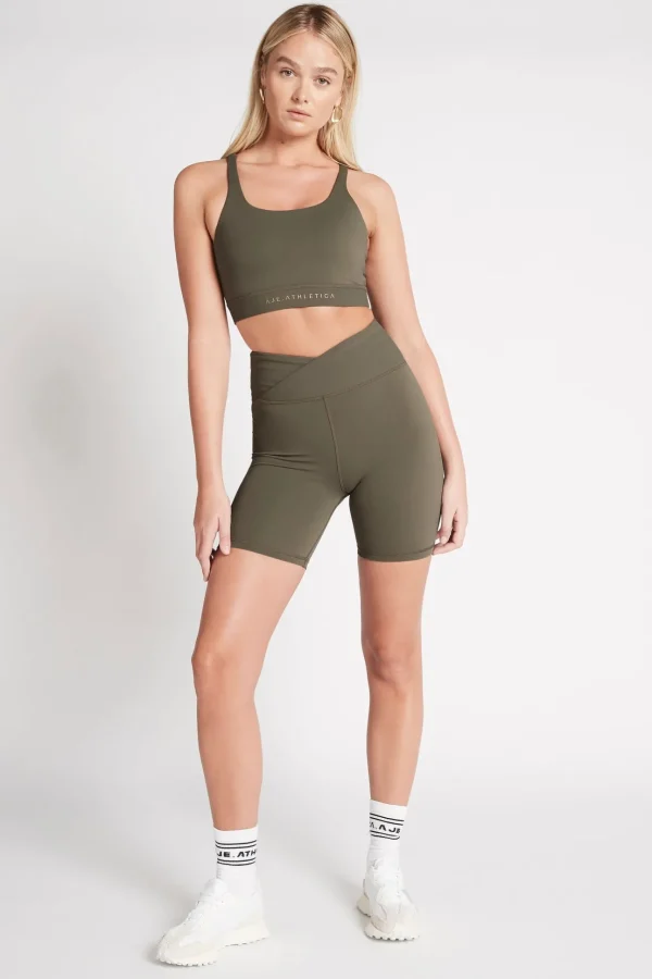 Adjustable Strap Ribbed Cross Back Sports Bra 322