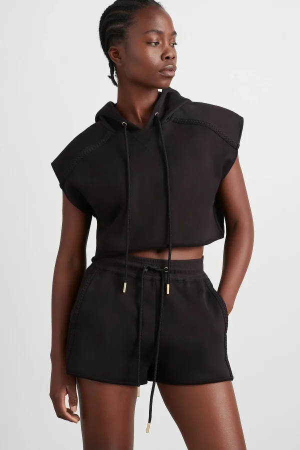 Braided Terry Crop Hoodie 402