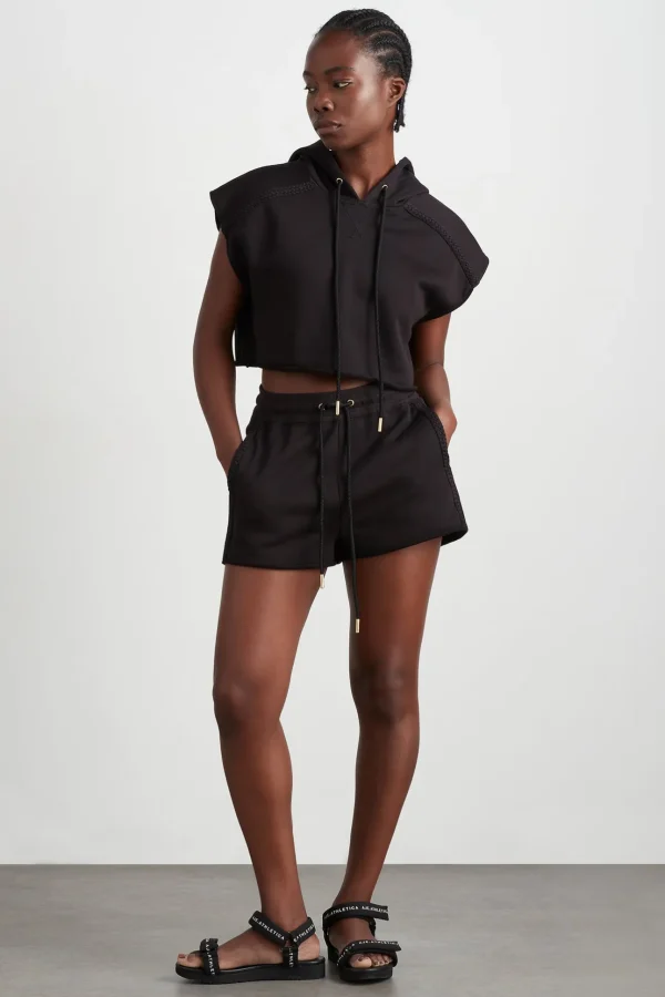 Braided Terry Crop Hoodie 402