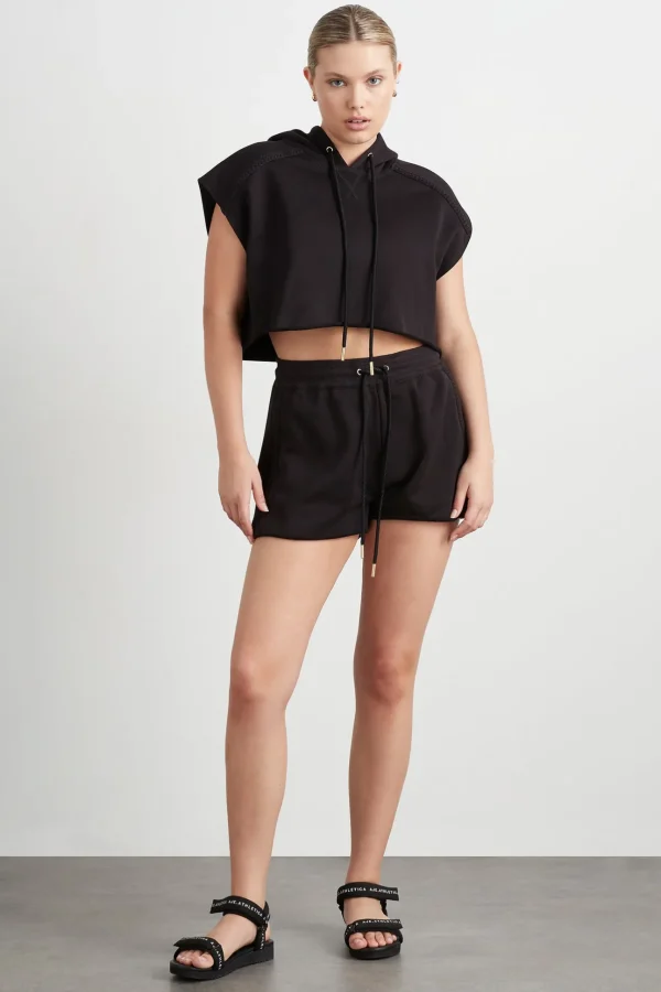 Braided Terry Crop Hoodie 402
