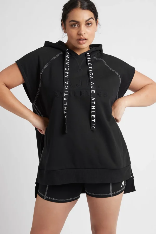 Classic Longline Short Sleeve Hoodie 404