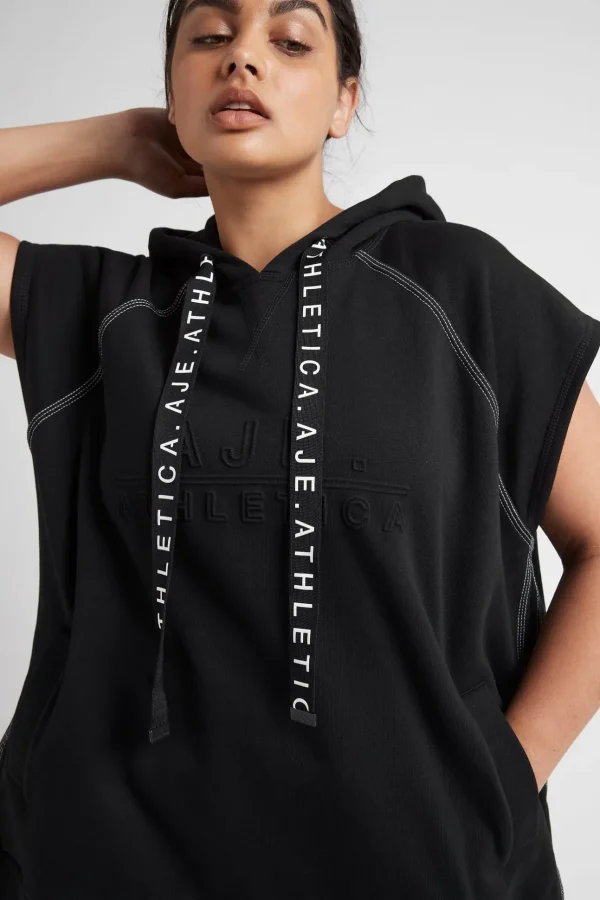 Classic Longline Short Sleeve Hoodie 404
