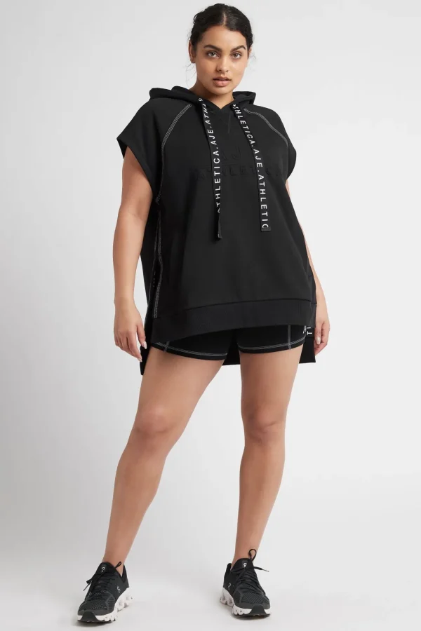 Classic Longline Short Sleeve Hoodie 404