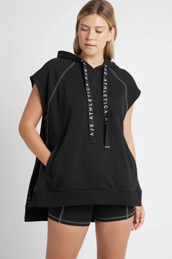 Classic Longline Short Sleeve Hoodie 404