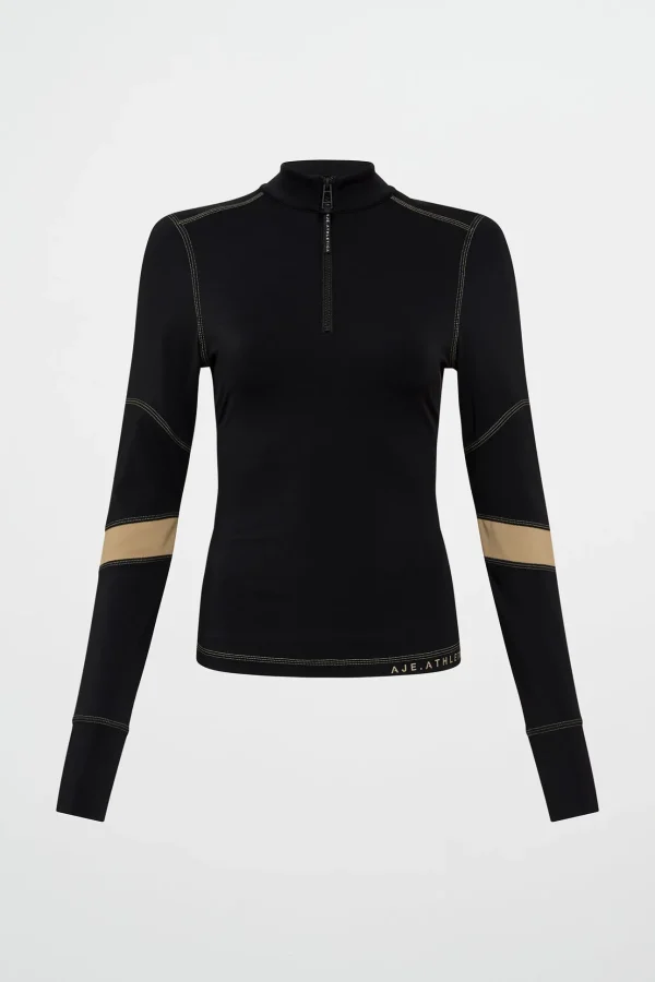 Colour Blocked Quarter Zip 758