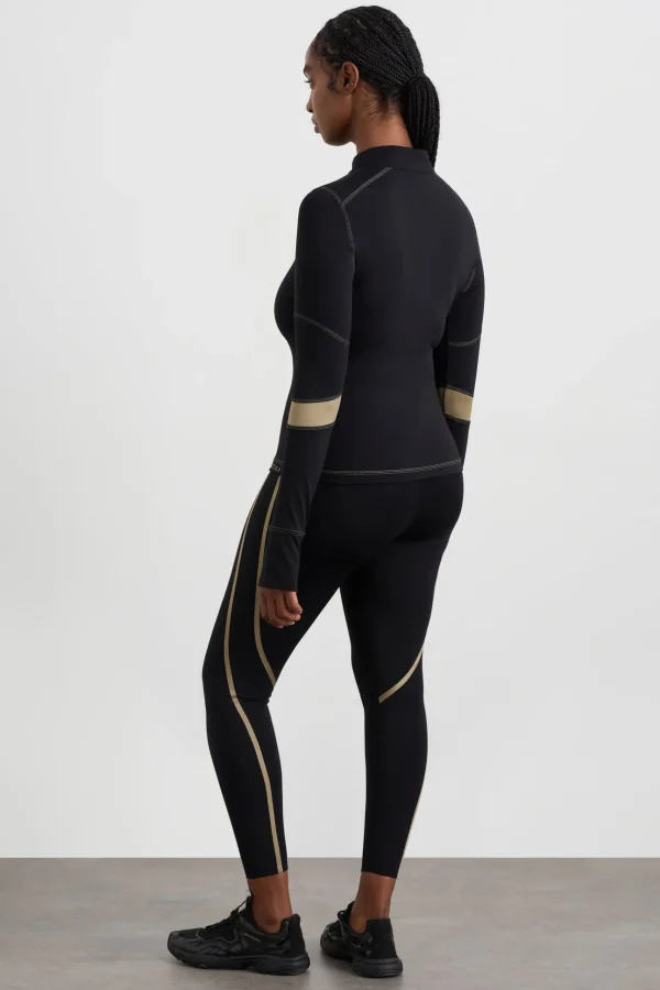 Colour Blocked Quarter Zip 758
