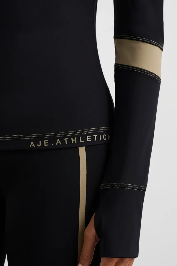 Colour Blocked Quarter Zip 758