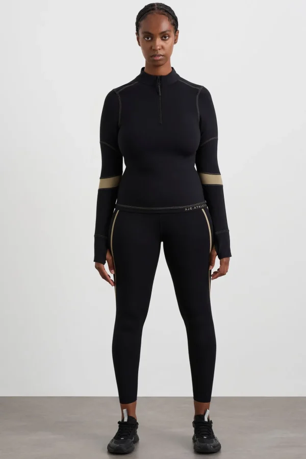 Colour Blocked Quarter Zip 758