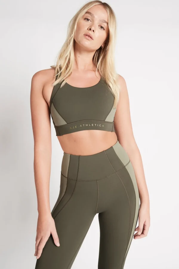Contrast Adjustable Strap Sports Bra 321