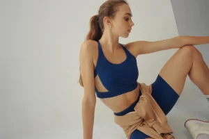 Contrast Adjustable Strap Sports Bra 321
