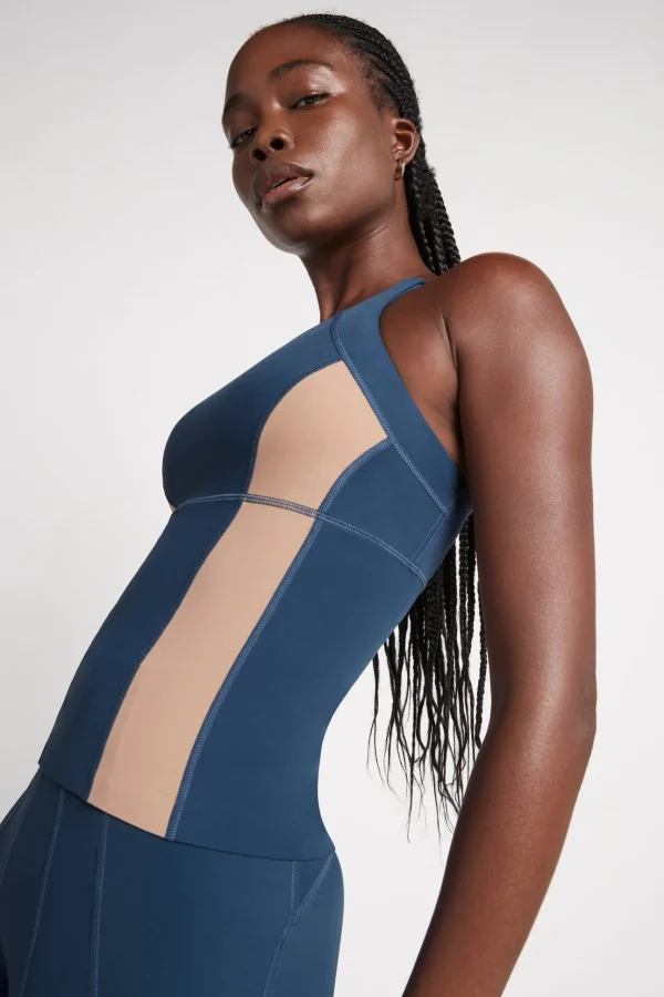 Contrast Longline Racerback Tank 124