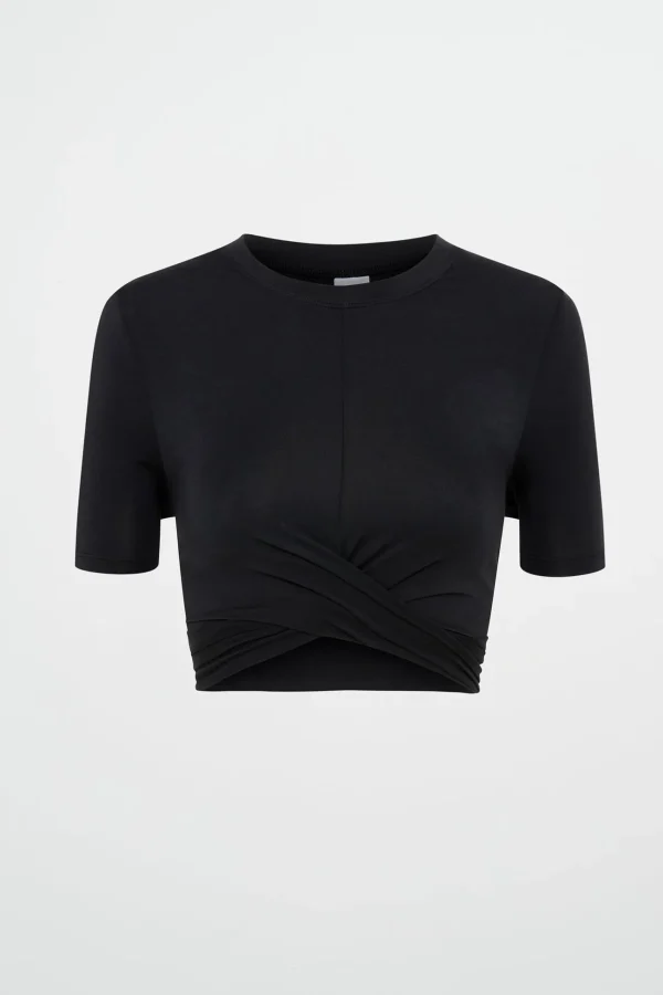 Crop Twist Front Tee 130