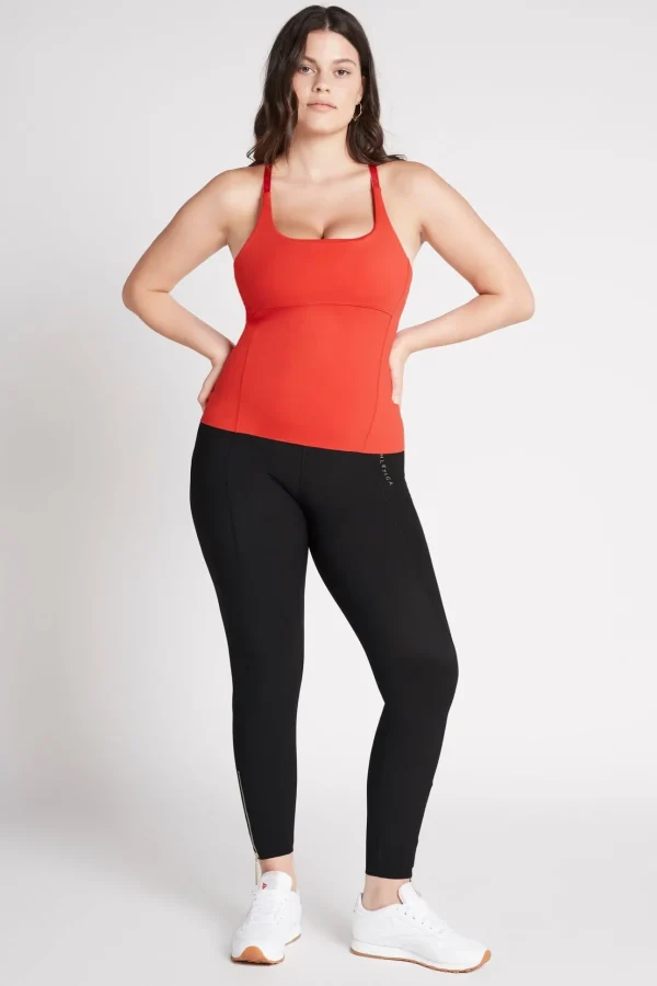 Cropped Adjustable Strap Racerback Tank 117