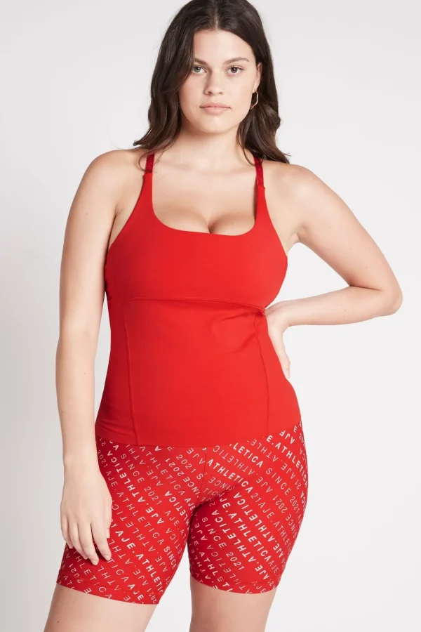 Cropped Adjustable Strap Racerback Tank 117