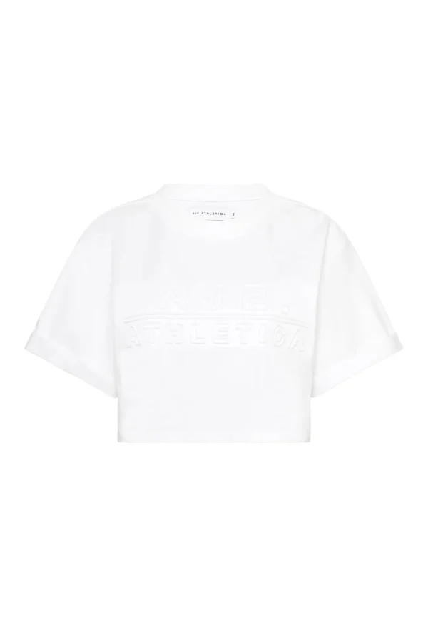 Cropped Embossed Classic Logo T-Shirt 105