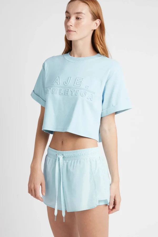 Cropped Embossed Classic Logo T-Shirt 105