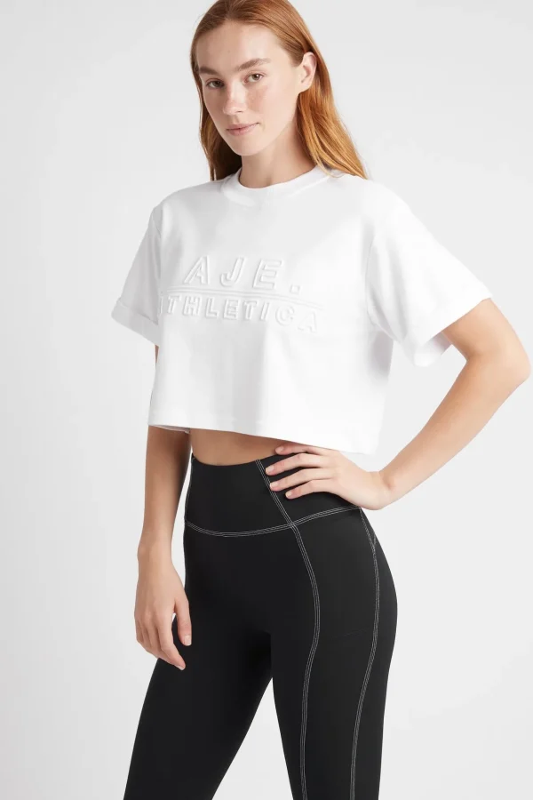 Cropped Embossed Classic Logo T-Shirt 105