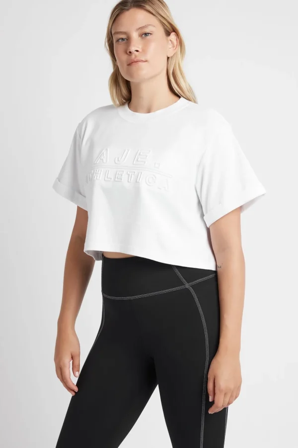Cropped Embossed Classic Logo T-Shirt 105