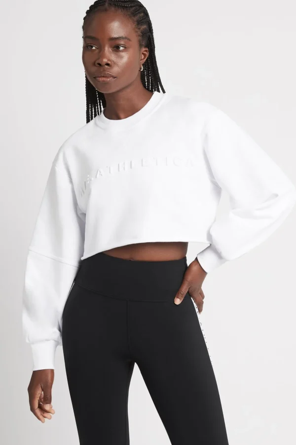 Cropped Embossed Logo Crew Jumper 413