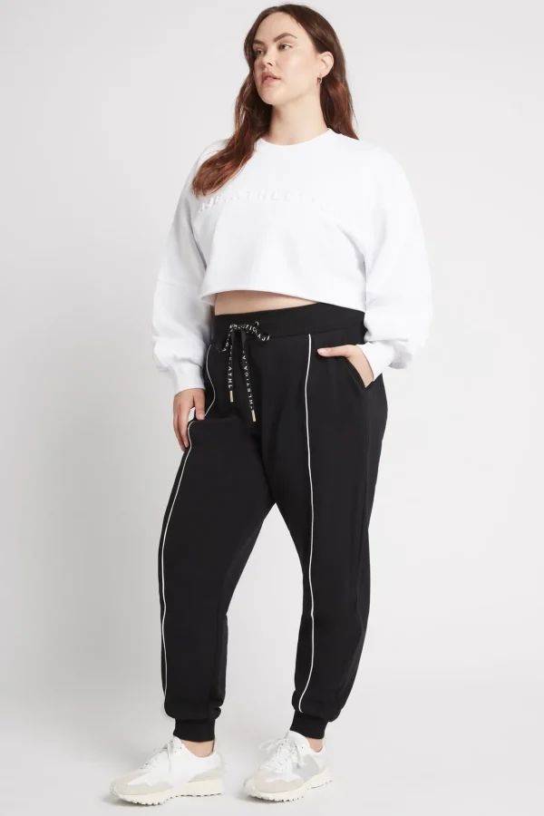 Cropped Embossed Logo Crew Jumper 413