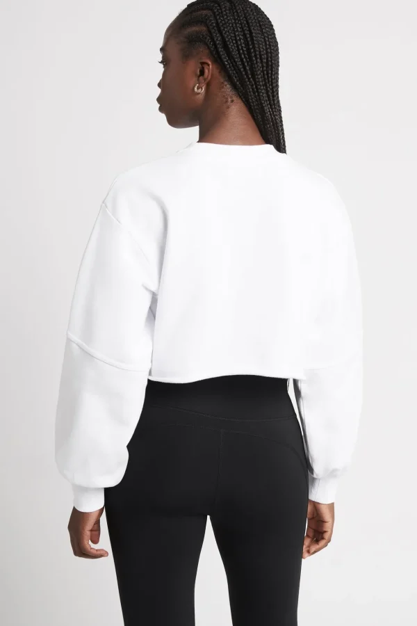 Cropped Embossed Logo Crew Jumper 413