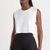 Cropped Embossed Signature Logo Tank 106