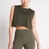 Cropped Embossed Signature Logo Tank 112