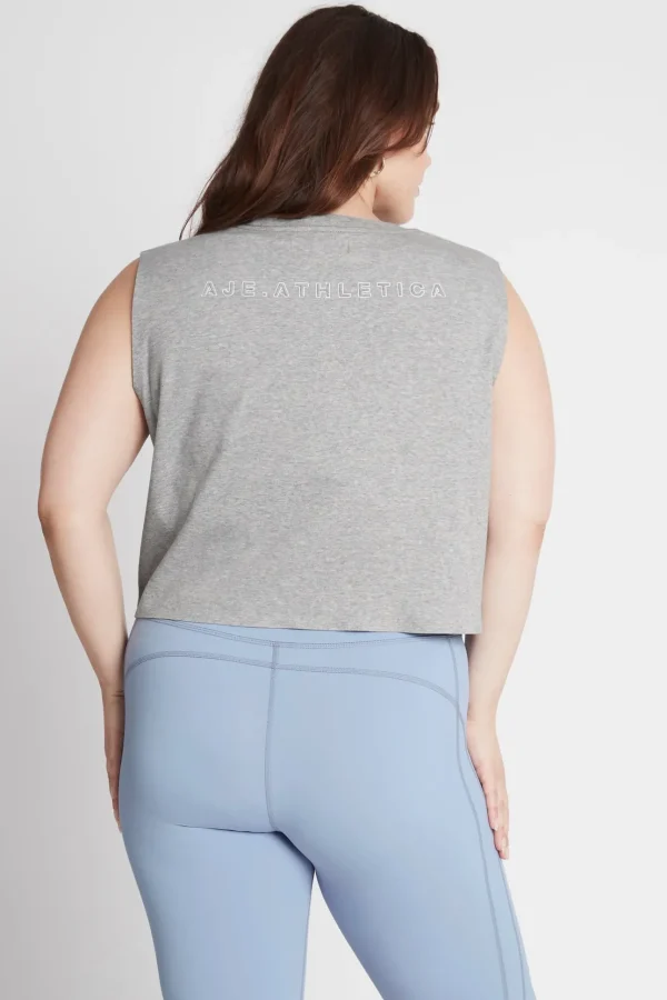 Cropped Embossed Signature Logo Tank 112