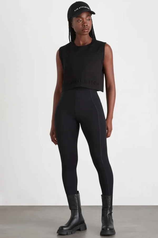 Cropped Embossed Signature Logo Tank 106