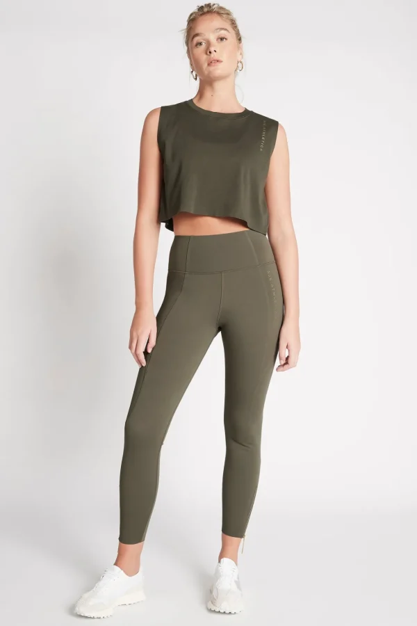 Cropped Embossed Signature Logo Tank 112