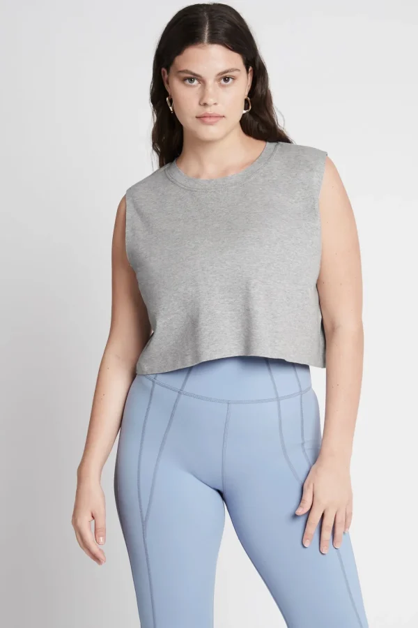 Cropped Embossed Signature Logo Tank 112