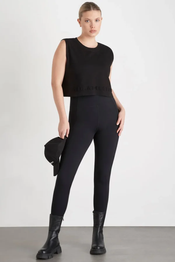 Cropped Embossed Signature Logo Tank 106