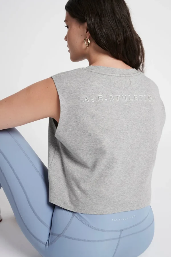 Cropped Embossed Signature Logo Tank 112