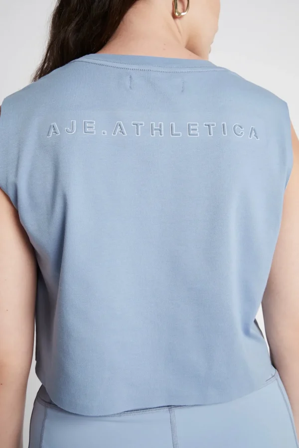 Cropped Embossed Signature Logo Tank 112