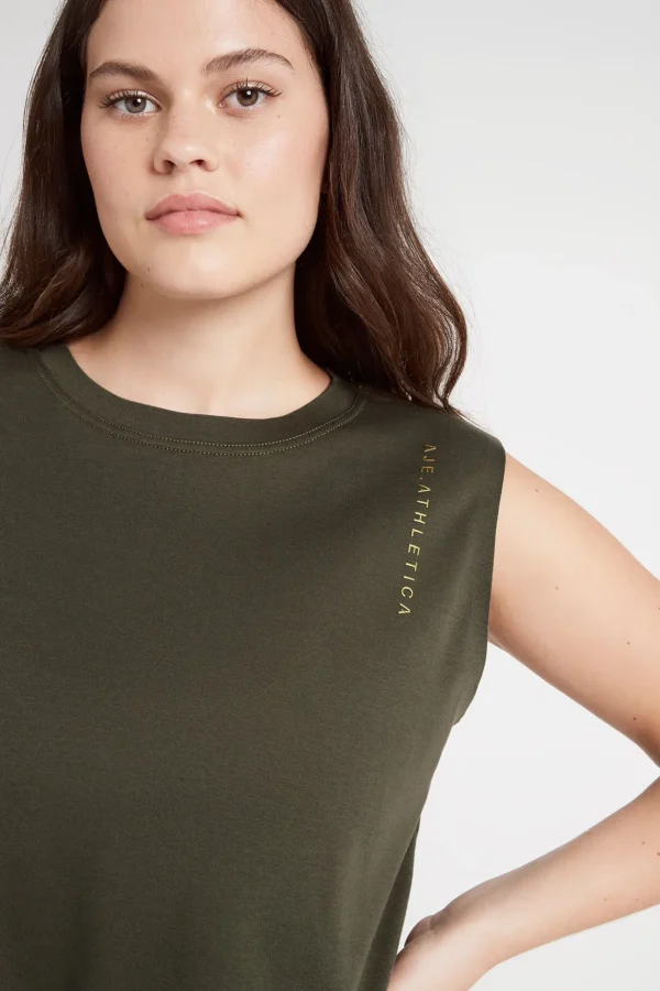 Cropped Embossed Signature Logo Tank 112