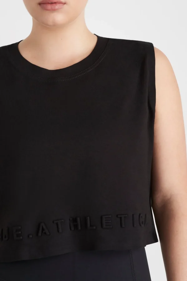 Cropped Embossed Signature Logo Tank 106