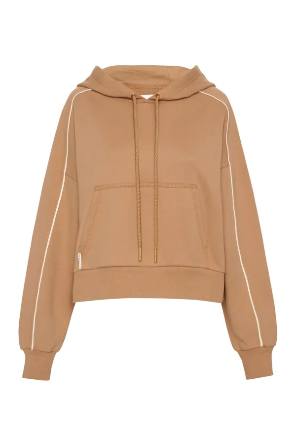 Cropped Essential Contrast Piping Hoodie 405